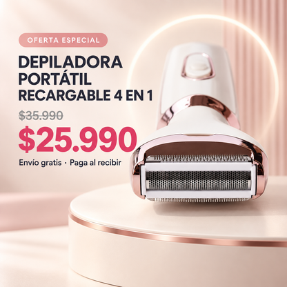 Depiladora Portátil Recargable 4 En 1