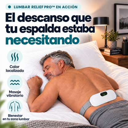 Lumbar Relief Pro™  Cinturón Térmico con Masaje Vibratorio para Espalda Baja